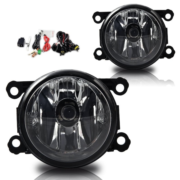 Winjet Fog Lights - Clear - Wiring Kit Included CFWJ-0414-C - main
